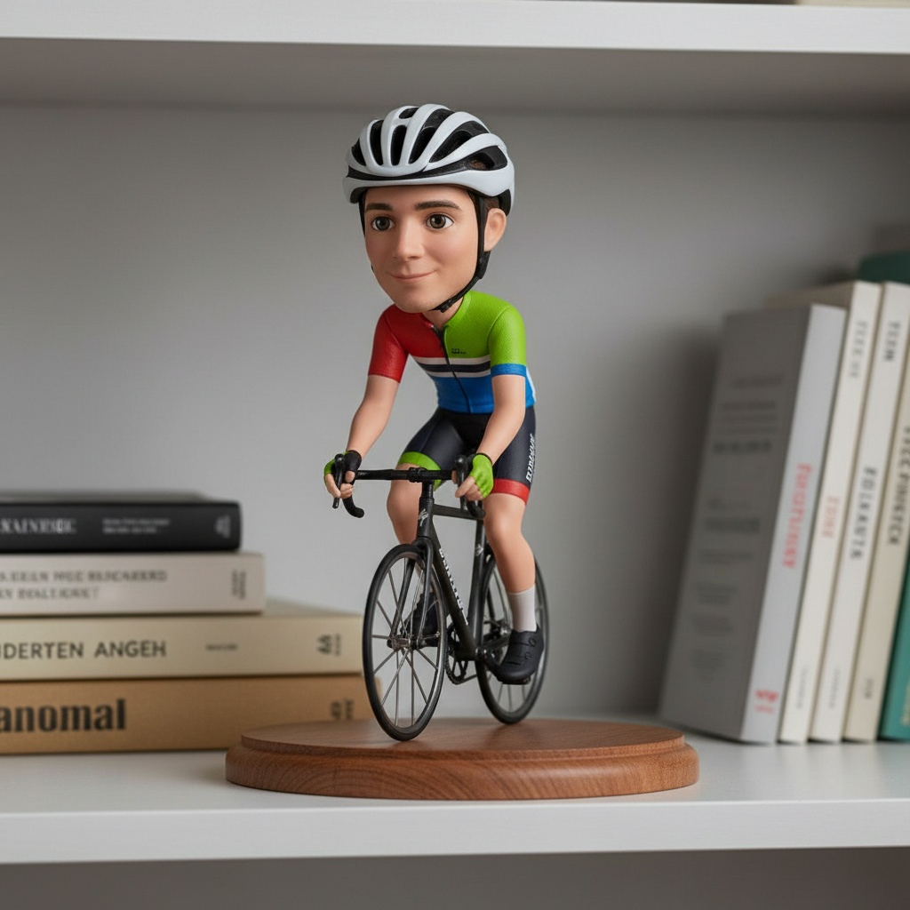 Cyclist figurine