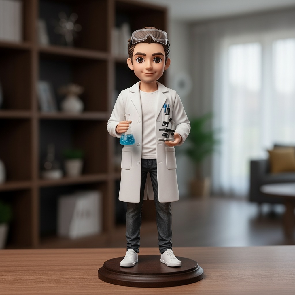 Scientist figurine