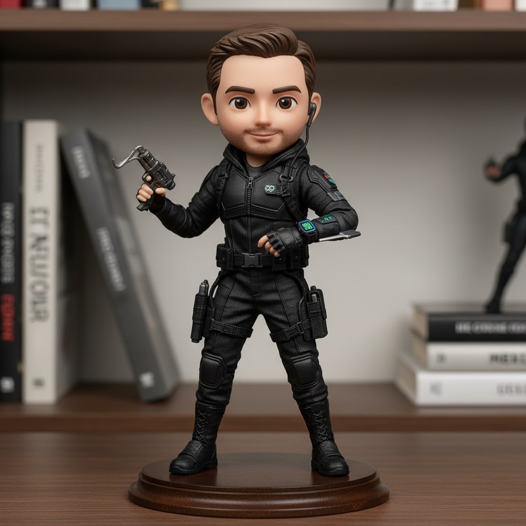Secret agent figurine