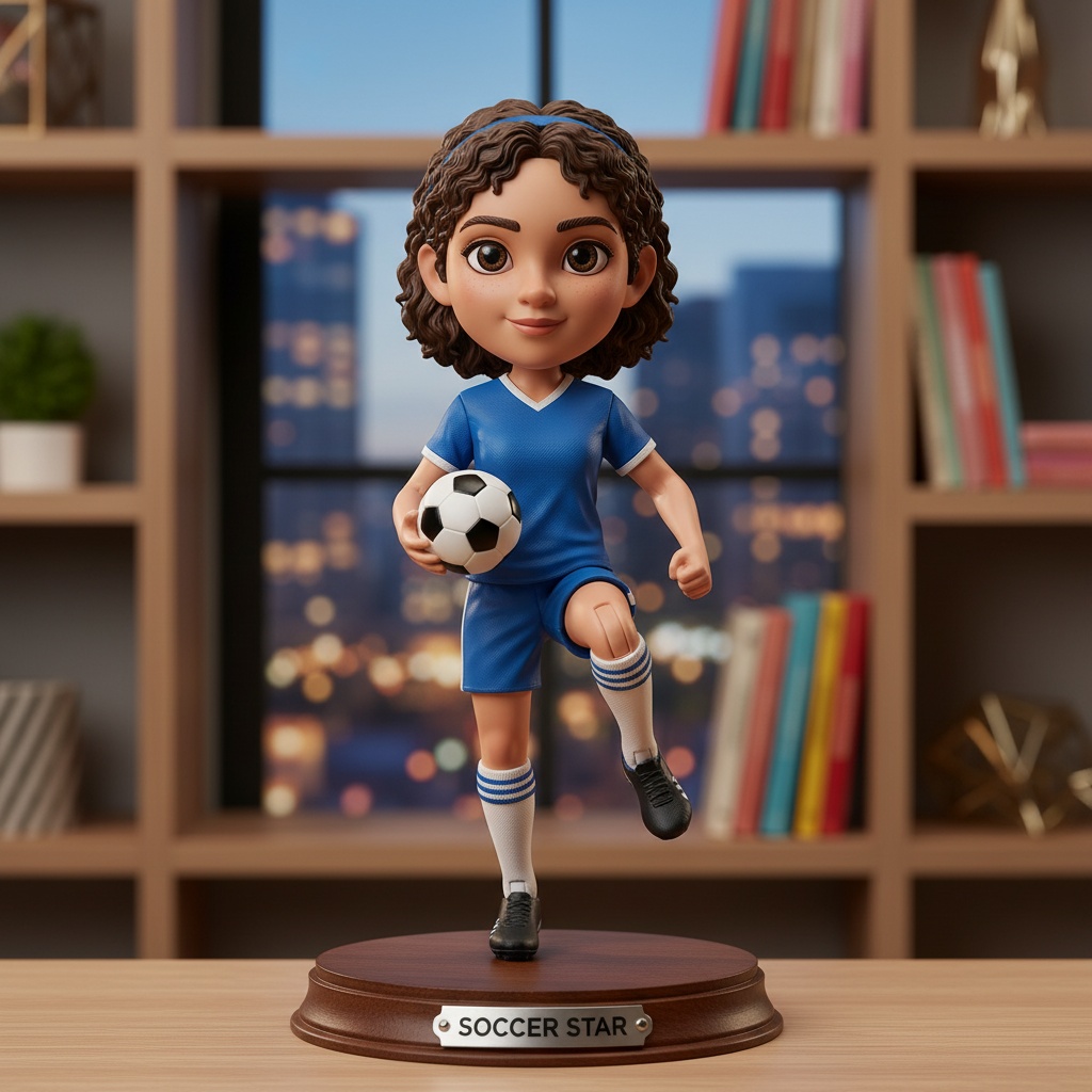 Soccer star figurine