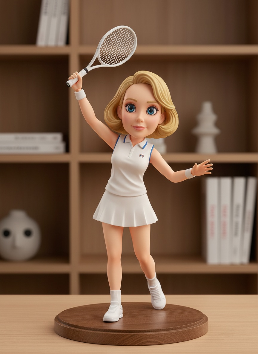 Tennis player figurine